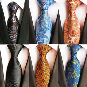Cravatta Viola Paisley Floreale - Cravatte Formali Jacquard Collo Uomo Accessorio Moda - Foto 1 di 36
