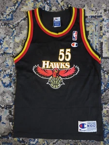 Dikembe Mutombo Atlanta Hawks NBA Black Champion Jersey Youth M 10-12 children - Picture 1 of 2