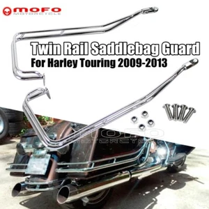 Kits de protección de alforja de doble riel cromados para Harley Electra Glide Road King 09-2013 - Imagen 1 de 11