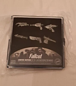 NEW Official Fallout Replica Nickel Gun pin set of 6 pins Limited Edition - Picture 1 of 3