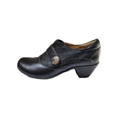 Sapato Feminino Softspots Sparrow Slip-On Couro Tamanho 9M Preto Conforto - Imagem 1 de 4