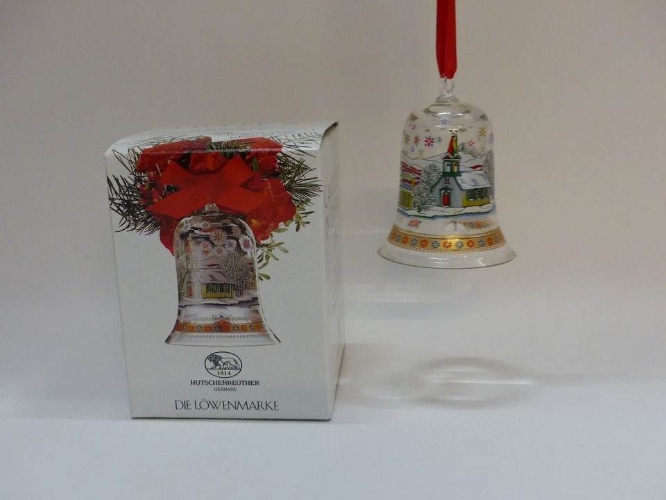 Hutschenreuther Weihnachtsglocke Glas 1996 mit OVP - Bild 1 von 1