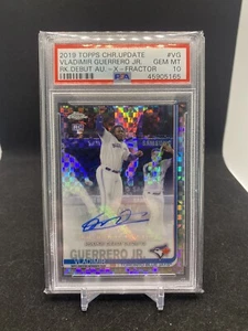 Vladimir Guerrero JR Topps Chrome Rookie Auto PSA 10 Bluejays ๐๐ฅ MVP Xfractor! - Picture 1 of 2