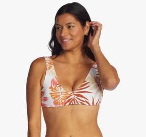Roxy Mujeres Estampado Playa Clásicos Bralette Natación Bikini Top Seaside Tropics XL - Imagen 1 de 5