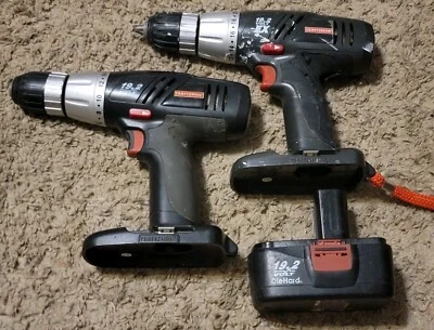 Craftsman 19.2V Parts Not Working Drill 315.114852 315.114480 Battery As-Is Read - Image 1 of 4