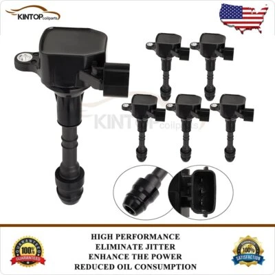 6 bobinas de encendido de alto rendimiento para Nissan 350Z V6 3,5 L 2003 2004 2005 2006 Foto 1 de 4