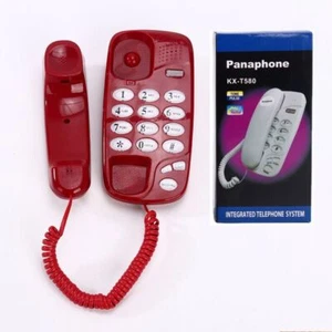 Wall Mountable Corded Phone Landline Compact Telephone Hotel Office House - Picture 1 of 10