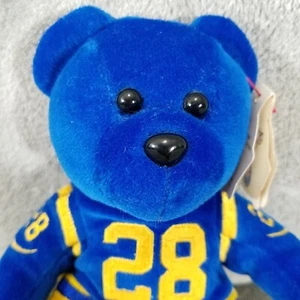 Vintage 1999 Team Pigskin Bears Beanie Plush St. Louis Rams Marshall Faulk NFL - Picture 1 of 13