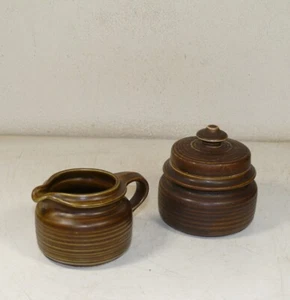 ARABIA Finland creamer & lidded sugar pot from the 'Kaarna' series - Picture 1 of 4