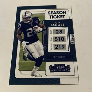 2021 Panini Contenders - Josh Jacobs #59 - Football Trading Card - Picture 1 of 2