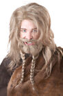 Viking Warrior Costume Wig and Beard Dirty Blonde
