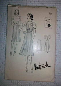 Vintage 1930s Butterick Pattern 8555 Gored Skirt Suspender Option - Picture 1 of 4