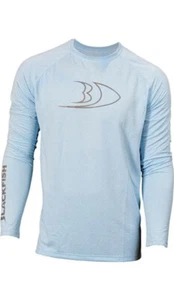 BLACKFISH CoolTech UPF Angler Long Sleeve Shirt, Profile Logo, Large, Light Blue - Picture 1 of 3