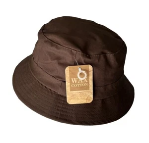Juniper Unisex Repelente al Agua Algodón Encerado Lona Cubo Sombrero Marrón - Imagen 1 de 3