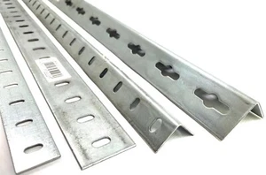 Steel Galvanised Slotted Angle & Slotted Flat Bar - 1.5mm Thick 1 Mtr Lengths - Picture 1 of 6