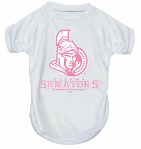 OTTAWA SENATORS DOG CAT PET PERFORMANCE T-SHIRT PINK TEE SMALL MEDIUM LARGE XL - Picture 1 of 1