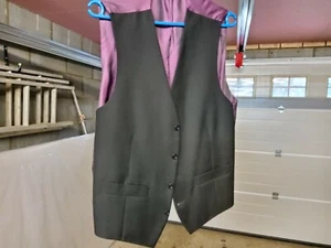 Mens Racing Green waistcoat 100% wool Size 40R Black - Picture 1 of 3