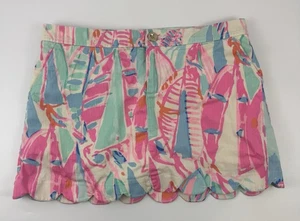 Lilly Pulitzer Colette Skirt Sz 10 Multi Out To Sea Scalloped 21060 Women’s - Picture 1 of 9