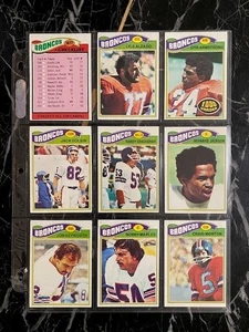 1977 Topps Football Denver Broncos Team Set 13ct Gradishar, Alzado, Armstrong - Bild 1 von 4