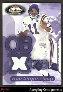 2002 Fleer Box Score QBXtra Jerseys #3 Daunte Culpepper GAME-USED JERSEY VIKINGS - Picture 1 of 2