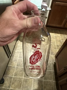 Faultless Dairy Products ACL Quart Milk Bottle Danville VA Columbia SC - Picture 1 of 11