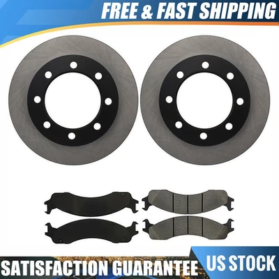 Juego de 3 rotores y pastillas de freno centrales delanteras para Ford F-250 1997 1998 1999 Foto 1 de 4