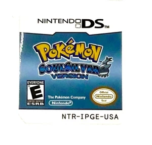 Pokemon SoulSilver Version Nintendo DS Replacement Game Label Sticker Glossy - Picture 1 of 1