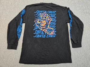 Men’s Medium Santa Cruz Black Long Sleeve T-Shirt Screaming Hand Skateboard - Picture 1 of 6