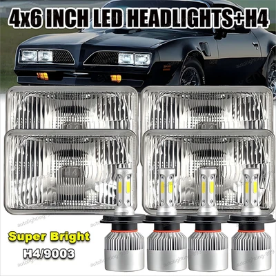 Faros LED PUNTO 4X 4x6" para Ford Mustang 1979-1986 Pontiac Firebird 1977-1981 Foto 1 de 4