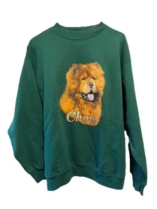Vintage Chow Chow Hunde Grafik Sweatshirt Herren Gr. XL Animal Grafik 90er - Bild 1 von 4