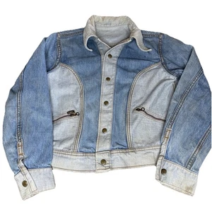Vintage 70s 70s Lee Snap Front Reversible Denim Jacket Women’s Small - Bild 1 von 13