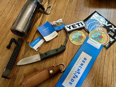 Cuchillo Bushcrafter 162 hecho en banco + pajita de vida de $50, calentadores de manos electrónicos de $40, ++ Foto 1 de 4