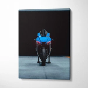 Yamaha R1 High Resolution Museum Quality Vertical Motorcycle Canvas Print #014 - Picture 1 of 14