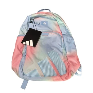 Zaino Adidas Midway blu e rosa scuola college porta laptop e borraccia - Foto 1 di 3