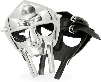 MF Doom Gladiator Mask – Hand-Forged 18G Steel Medieval Roman Viking Face Armor - Image 1 of 4