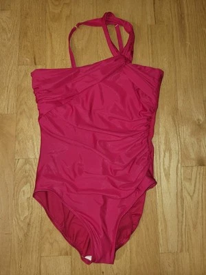 Nuevo Traje de baño Miraclesuit Europa de una pieza con aros rojo granadina talla 14 Foto 1 de 4