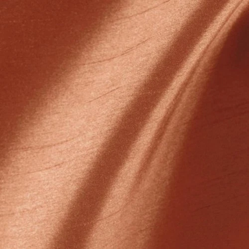 Copper Brown Faux Silk Dupioni Fabric Material Bridesmaid Dress Drape Skirt Suit - Image 1 of 1