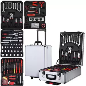 786pcs Tool Kit Trolley Aluminium Case Mechanics Box Toolbox Portable Set Chest - Picture 1 of 6