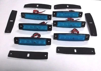 6 BBT Grandes 12 Voltios Impermeable Azul Frío LED Luces de Cortesía  Foto 1 de 2