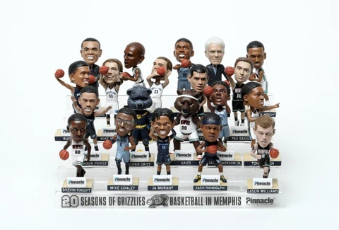 Memphis Grizzlies 20th Season bobble head complete set unopened with stand (20) Cover
