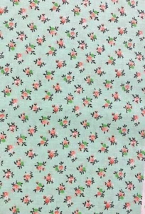 Pretty Mint calico cotton Studio Fabric per yard quilt / sew 44" - Picture 1 of 4