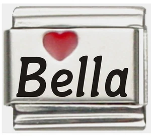 Bella Laser Name Italian Charm Link - Picture 1 of 7