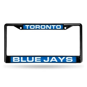 Toronto MLB Baseball Blue Jays Black Metal Laser Cut License Plate Frame - Picture 1 of 6