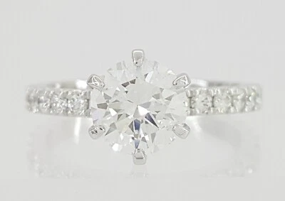 Round Brilliant Cut Diamond Platinum Pave Engagement Ring 2.1 ct - Image 1 of 4