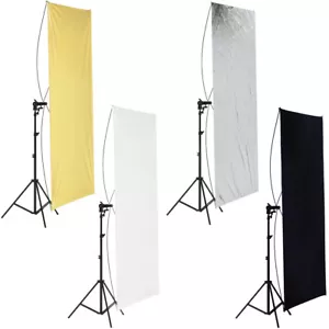 35x70" Photo Studio Gold/Silver & Black/White Flat Panel Reflector - Picture 1 of 7