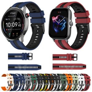 Silicone Strap Wrist Band For Huami Amazfit GTR 4 3 2 47/42mm GTS 4 3 2 Stratos - Picture 1 of 43