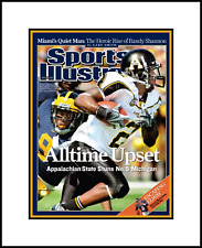 APPALACHIAN STATE MOUNTAINEER UPSET MICHIGAN MATTED PIC OF SPORTS ILLUS COVER #2