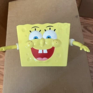 SpongeBob SquarePants Square Plastic Container Bin Box with Moveable Arms 5x5x4 - Picture 1 of 7