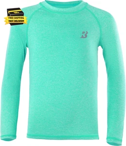 Boys Rash Guard Swim Shirt, UPF 50 Sun Protection Long Sleeve, Quick Dry Swimmin - Picture 1 of 5