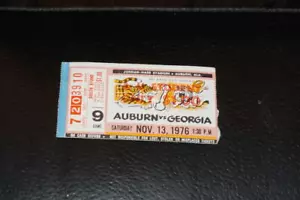 1976 AUBURN AT GEORGIA TECH COLLEGE FOOTBALL TICKET STUB - Picture 1 of 2